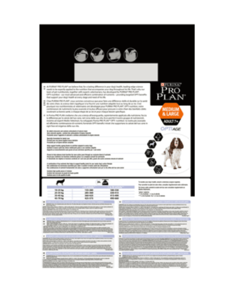 Pro Plan OptiAge Medium/Large Adulto 7+ frango 2