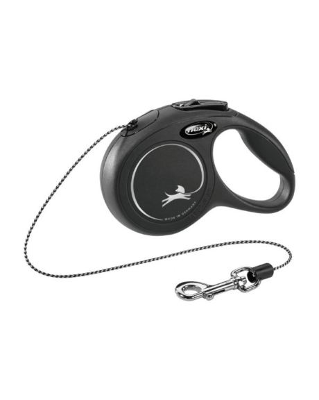 Trela FLEXI New Classic Corda Preta