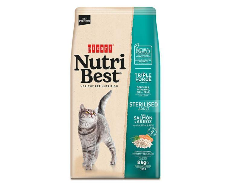 Picart Nutribest Sterilised – ração para gato adulto esterilizado salmão e arroz