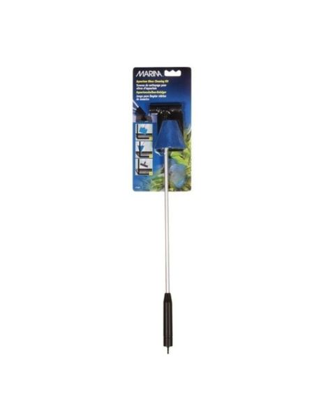 Este kit de limpeza de vidro Marina contêm tudo o que precisa para limpar os vidros do aquário. Esta escova de esponja e lâmina é perfeita para realizar a manutenção do aquário da maneira mais simples possível.