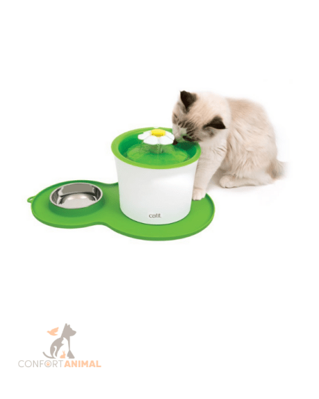 bebedouro flower fountain tapete com alimentador
