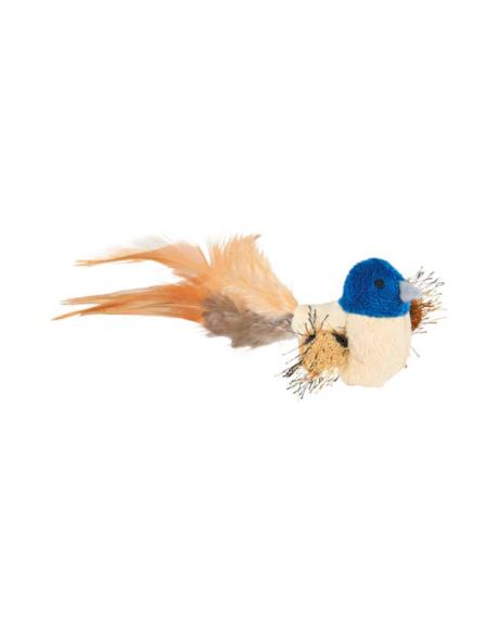 Passaro Em Pelucia Com Penas Para Gatos