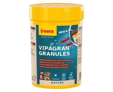 Sera Vipagran Granules alimento granulado macio com farinha de insetos para peixes ornamentais.