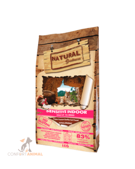 Ração Natural Greatness Sensitive Indoor 6Kg