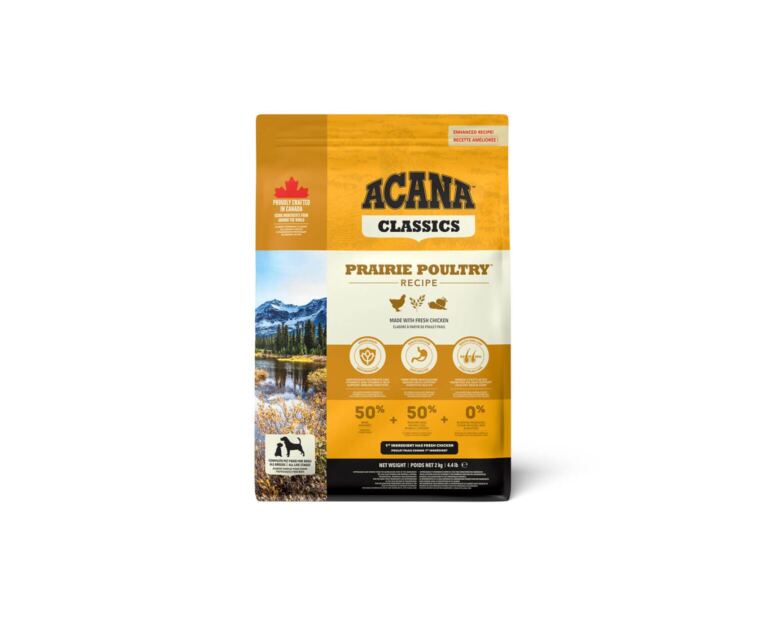 Acana Classics Prairie Poultry é indicado para todas as raças e fases da vida do seu cachorro.