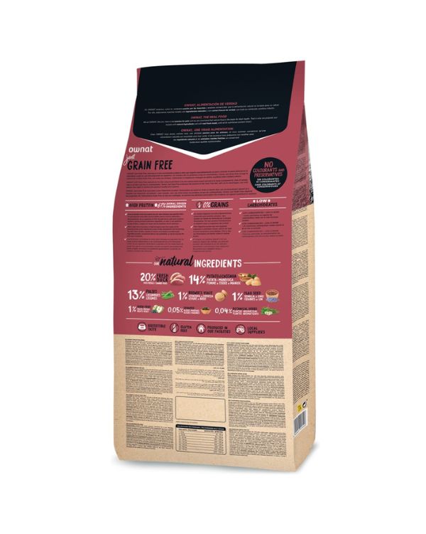 Ração Ownat Just Grain Free Adult Duck tras