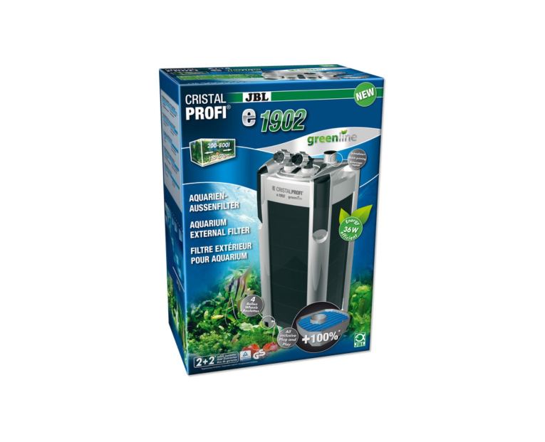 JBL CristalProfi e1902 greenline é um filtro exterior para uma água limpa e saudável do aquário.