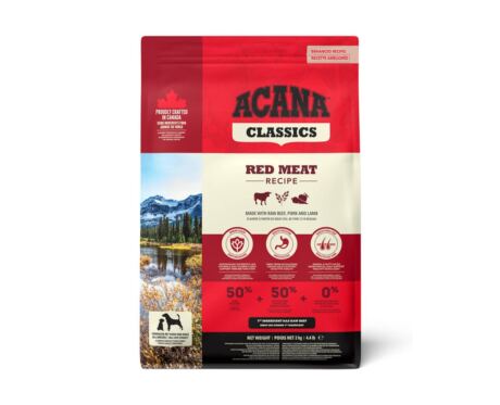 Acana Classic Red é indicado para todas as raças e fases da vida do seu cachorro.  Então cães modernos não são apenas capazes de comer a comida de seus ancestrais, mas precisam deles para se manterem saudáveis.