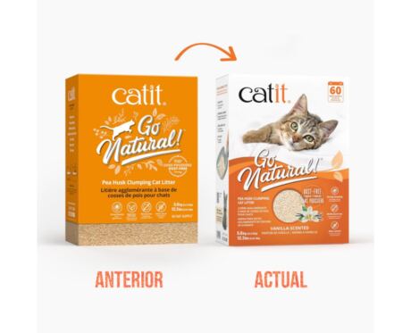 Areia GO NATURAL! Casca de Ervilha Catit baunilha
