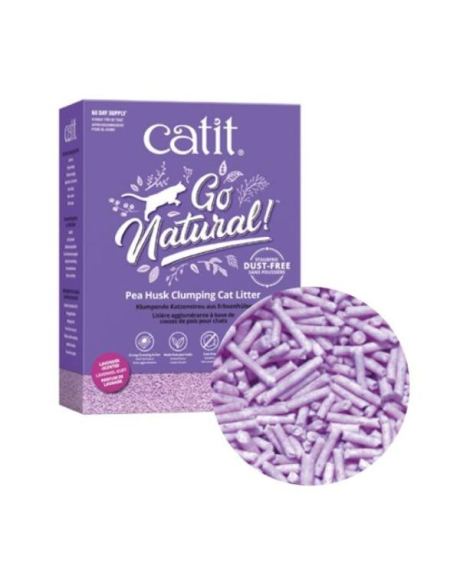 Areia GO NATURAL! Casca de Ervilha Catit lavanda 2
