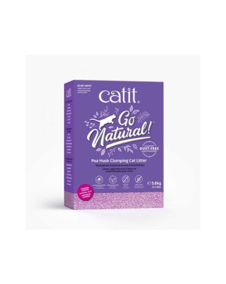 Uma Areia natural, ecológica, de produção de acordo com o meio ambiente, a Go Natural! Casca de ervilha catit.