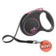 trela flexi desing rosa