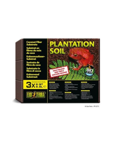 Substrato Plantation Soil Exo Terra - Fibra de Coco 3 x 8.8L