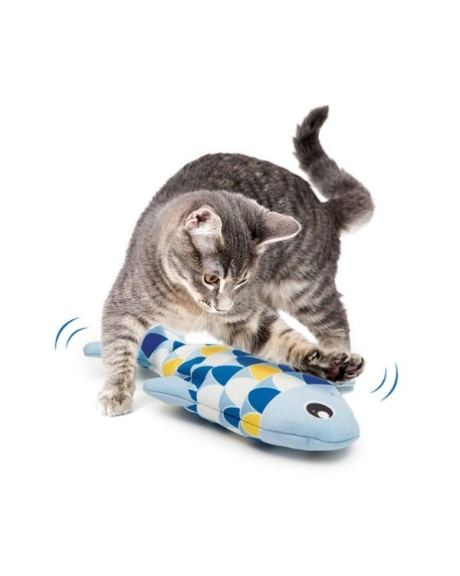 Gato com Groovy Fish Catit Azul
