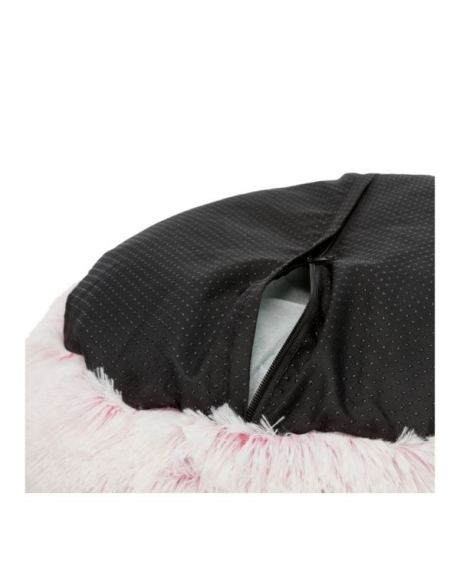 Cama Harvey Redonda Branco Rosa 3