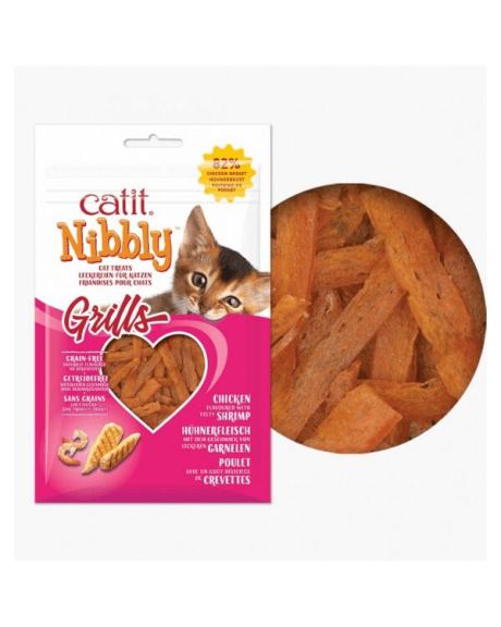 nibbly grills frango camarões