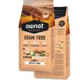 Ração Ownat Grain Free Prime Junior Lamb é indicada para cães de todos os portes, no entanto ainda cachorros.