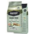Ownat Grain Free Prime Frango e Perú é indicada para cães de todos os portes, no entanto adultos.