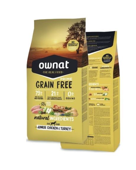 Ownat Grain Free Prime Junior Frango e Perú