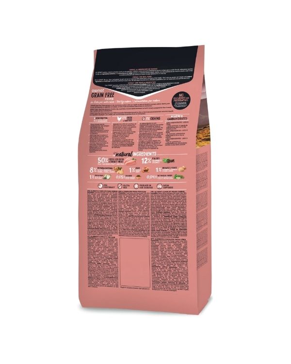 Ownat Grain Free Prime Mini Frango e Perú é indicada para cães de porte pequeno de 1 a 10 kg
