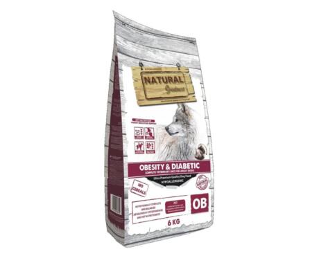 Saca de ração Natural Greatness Veterinary Diet Obesity & Diabetic para Cão com excesso de peso.