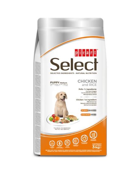 Picart Select Cão Puppy Medium 3 kg