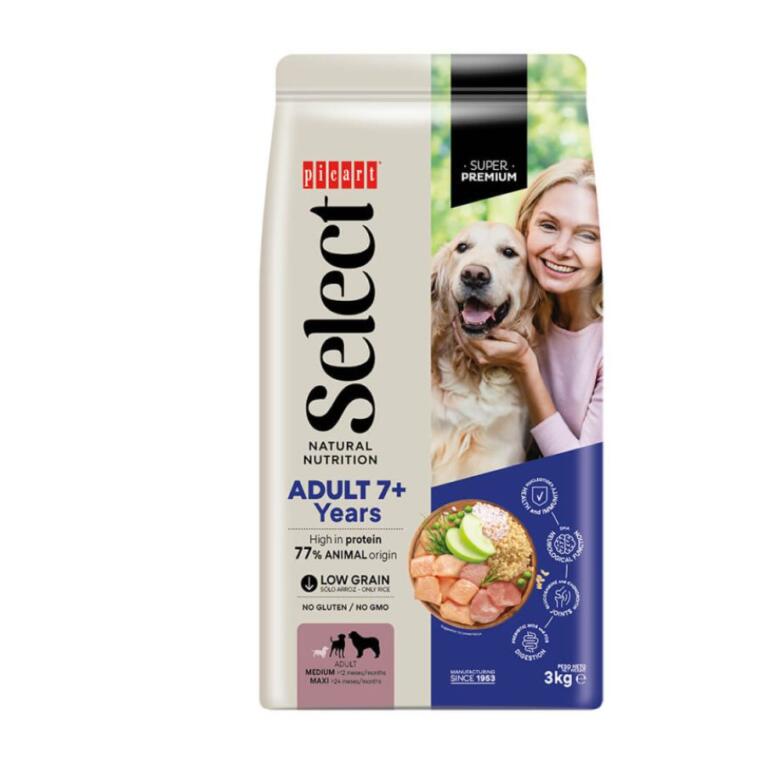 Picart Select 7 + de frango para cão sénior +7 anos