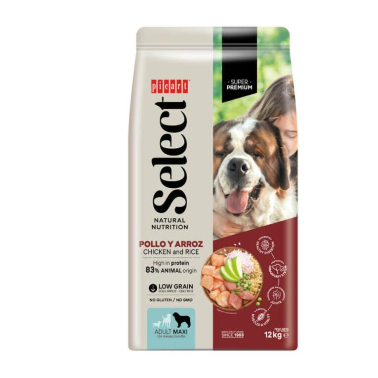 Picart Select Maxi de frango e arroz para cão adulto de porte grande
