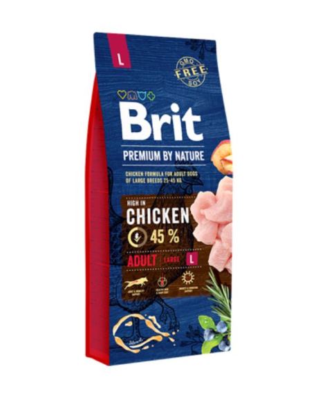 Ração Brit Premium by Nature Adult Large para cães adultos de raças grandes