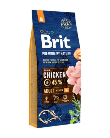 Ração Brit Premium by Nature Adult Medium para cães adultos de raças médias