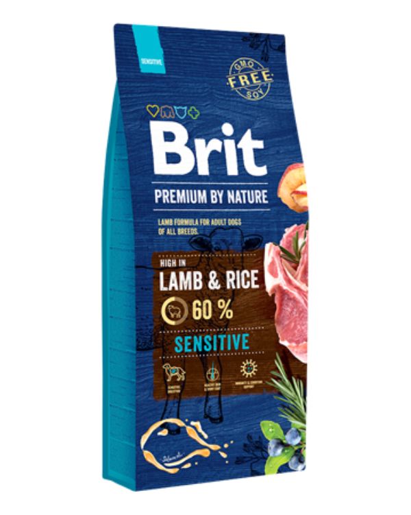 Brit Premium By Nature Sensitive Lamb & Rice para cães sensíveis