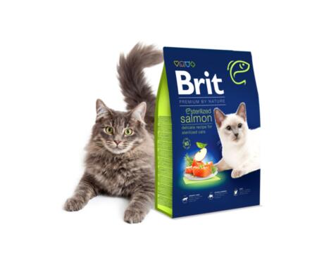 Ração Brit By Nature Cat Sterilized Salmon para gatos esterilizados
