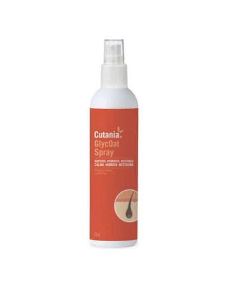 Cutania GlycOat Spray pulverizar sem enxaguar de ação prolongada e permanente: Leave-On, Dry-On.