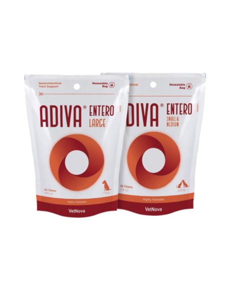 Adiva Entero é um anti-diarreico e muco-protector gastrointestinal de alta palatabilidade para cães e gatos.