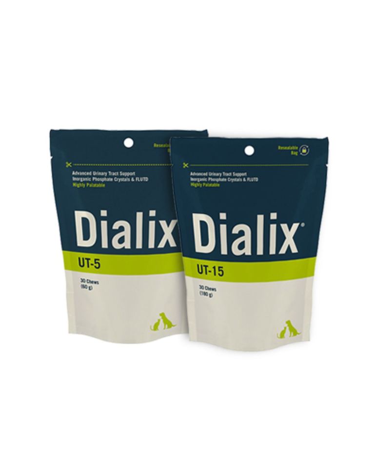 Dialix UT é um suplemento para ajudar a diminuir o pH urinário, aumentar o volume de urina e a reduzir a concentração de substâncias em suspensão.