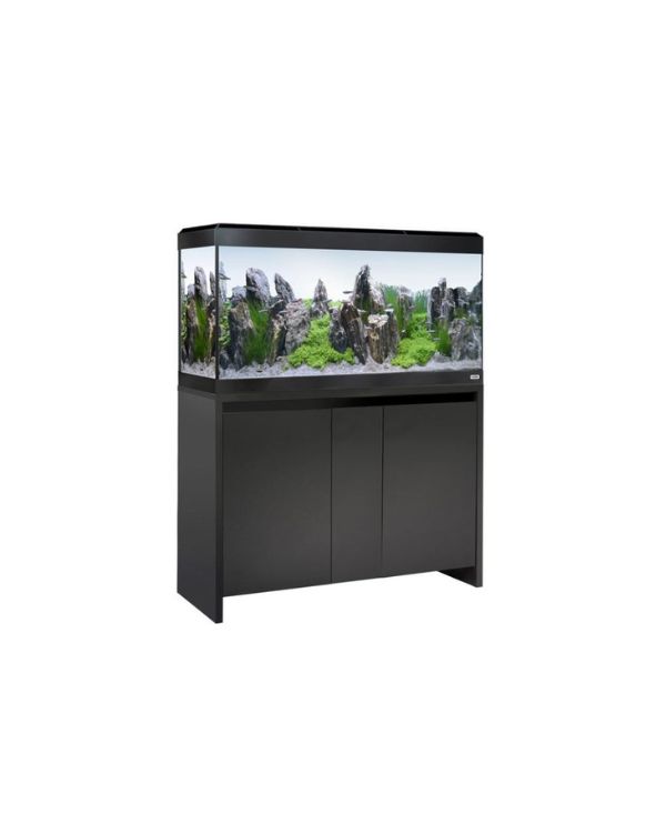 O Kit Fluval Roma 200L c/Iluminação Led Bluetooth + Móvel está disponível em 3 cores, portanto Carvalho, Nogueira e Preto.