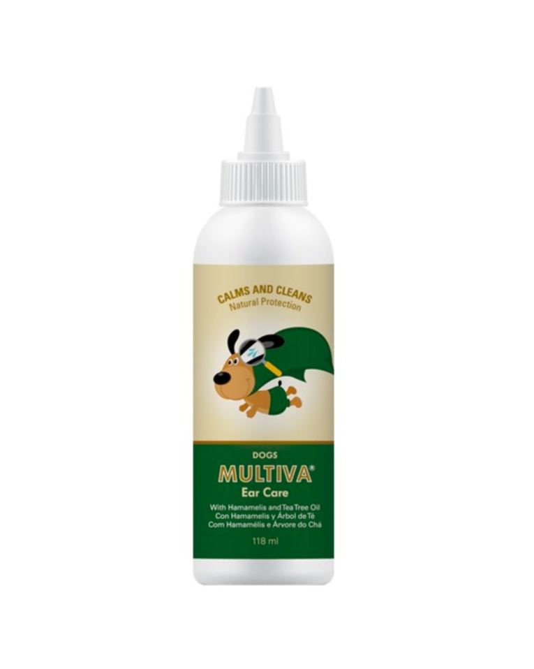 Multiva Ear Care é uma solução ótica de ação polivalente com Clorexidina, Hamamelis e Tea Tree.