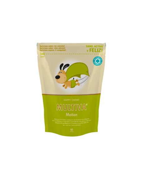 Snaks Multiva Motion reduz a dor e a inflamação e melhorar a mobilidade e a qualidade de vida dos cães com desgaste articular moderado devido a idade, lesões ou exercício intenso.