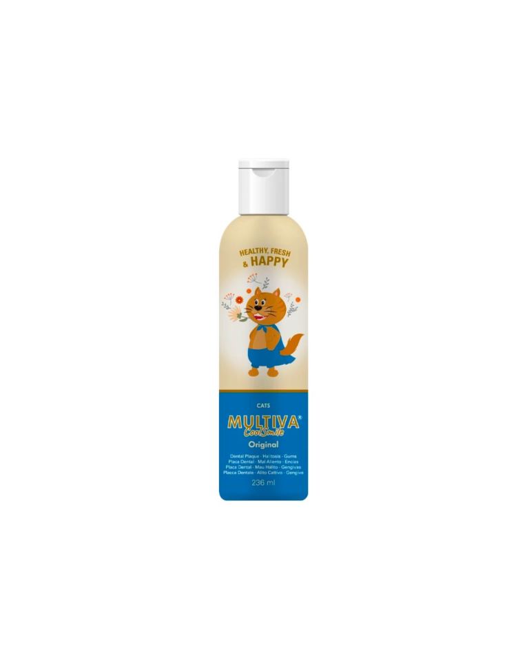 Multiva CoolSmile Original Cats é uma fórmula versátil que atinge as áreas mais inacessíveis da cavidade oral do seu animal de estimação para oferecer cuidados bucais completos e mantê-lo em ótimas condições.