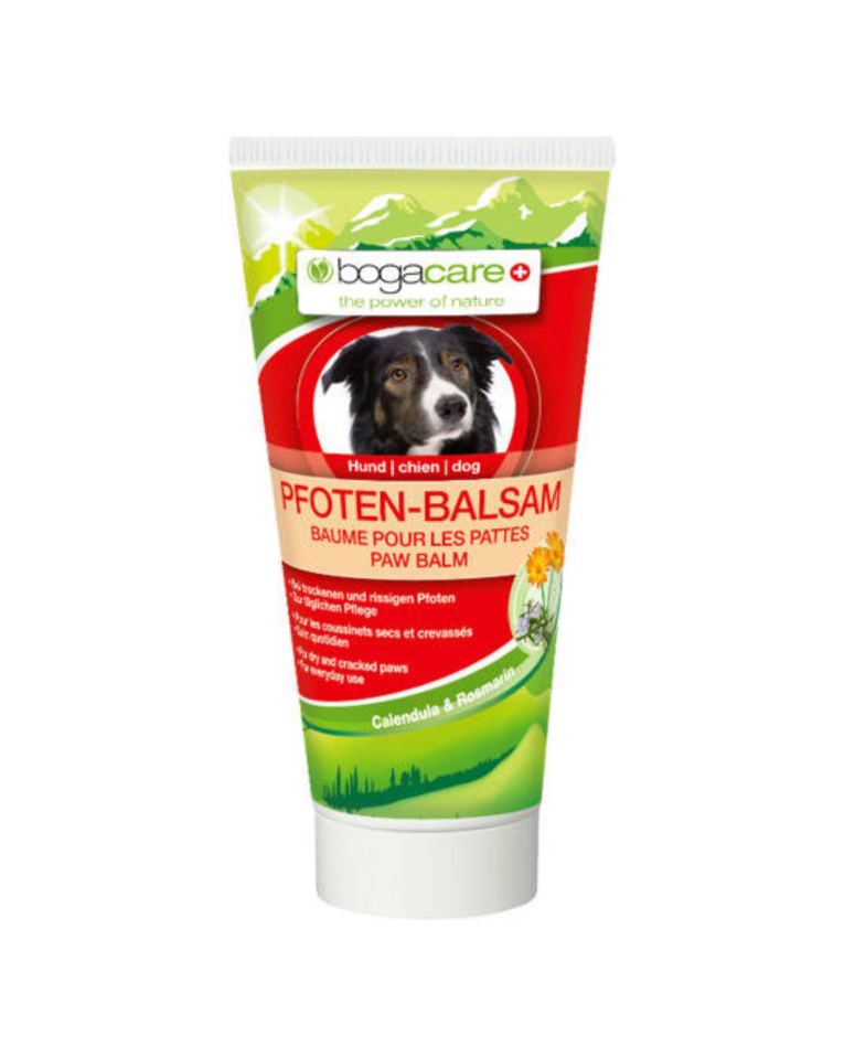 Bogacare Bálsamo Patas de Cães é um bálsamo à base de calêndula e alecrim para hidratação da pele seca e áspera para proteção contra a pele gretada, mas também danificada das almofadas plantares dos cães.