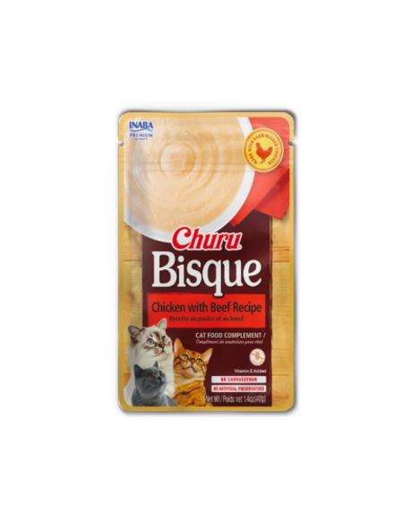 Churu Bisque feito com ingredientes saudáveis de confiança.