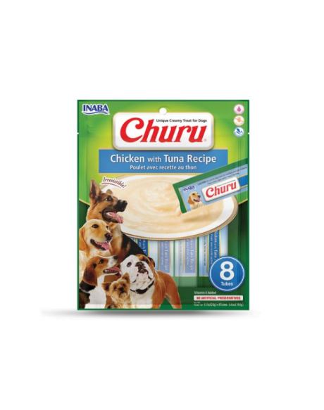 Churu Creamy Frango Cão feito com ingredientes saudáveis e de confiança.