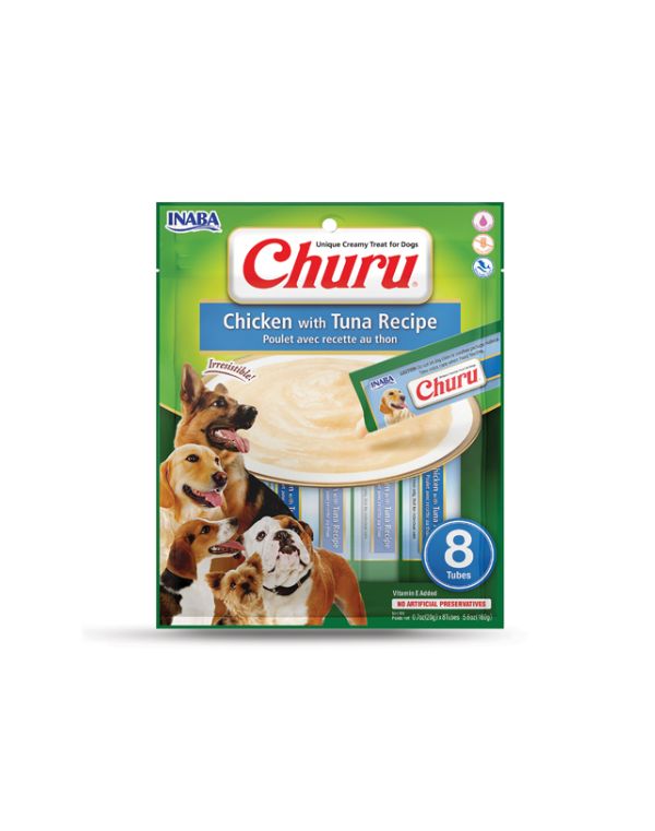 Churu Creamy Frango Cão feito com ingredientes saudáveis e de confiança.
