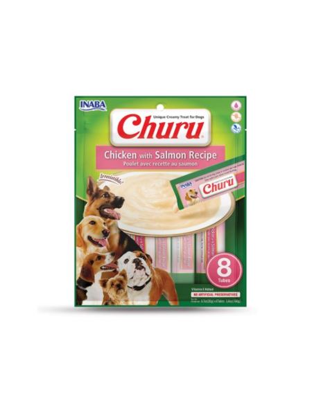 Churu Creamy Frango Cão feito com ingredientes saudáveis e de confiança.