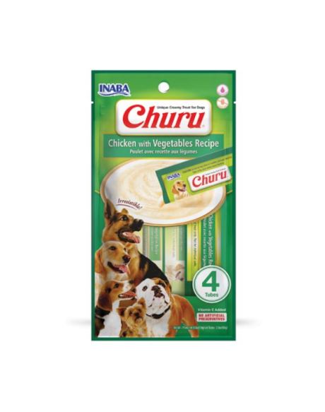 Churu Frango vegetais Cão feito com ingredientes saudáveis e de confiança.