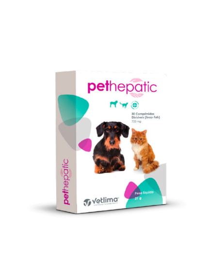Pethepatique - Hepático é um alimento complementar para cães e gatos desenvolvido para o auxílio e suporte nutricional da função hepática e em casos de insuficiência hepática crónica.