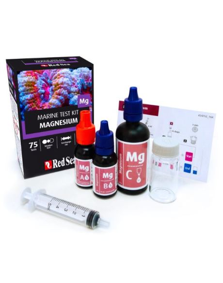 O Red Sea Kit MCP Magnesium (75 testes) é fácil de usar. Portanto, fornece uma medição rápida e confiável de magnésio em seu aquário com uma precisão de 50 ppm ou 100 ppm de acordo com suas necessidades.