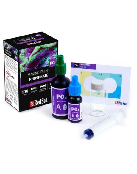 O Red Sea Kit MCP Phosphate fornece uma medição rápida e confiável de fosfato em seu aquário com uma precisão de 0,1 ppm PO 4 .