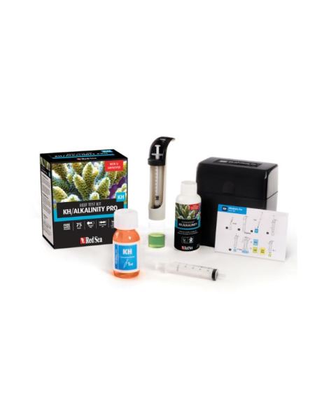 O Red Sea Alkalinity Pro (KH) Kit do Mar Vermelho é um teste de titulação avançado.