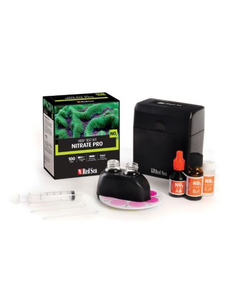 O Red Sea Nitrate Pro (NO3) Kit do Mar Vermelho é um teste colorimétrico avançado com comparador.
